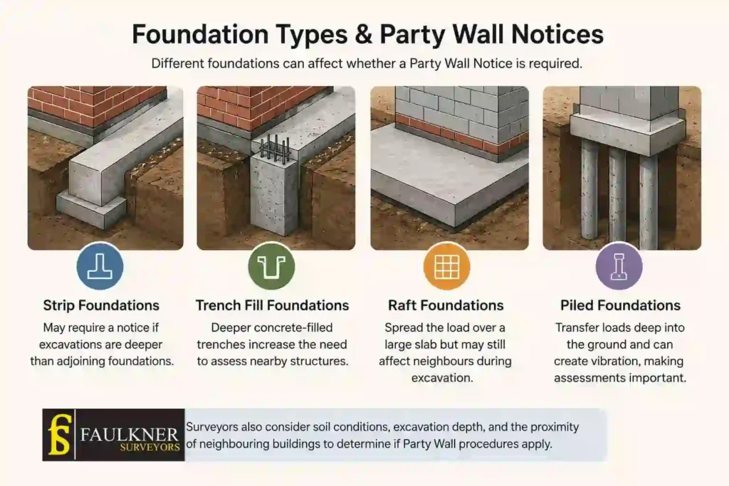 How Do Construction Methods Affect Party Wall Requirements? A Homeowner’s Guide 1 How Do Different Foundation Types Influence Party Wall Notices Surbiton?