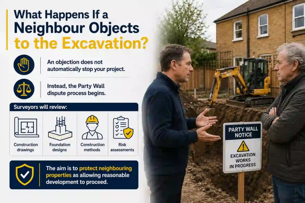 The Complete Guide to Section 6 Excavation Notices 3 What Happens If a Neighbour Objects to the Excavation Surbiton
